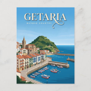 Carte Postale Port de Getaria et mont San Antón Espagne