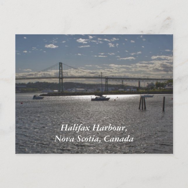 Carte Postale Port de Halifax avec A. Murray MacKay Bridge (Devant)