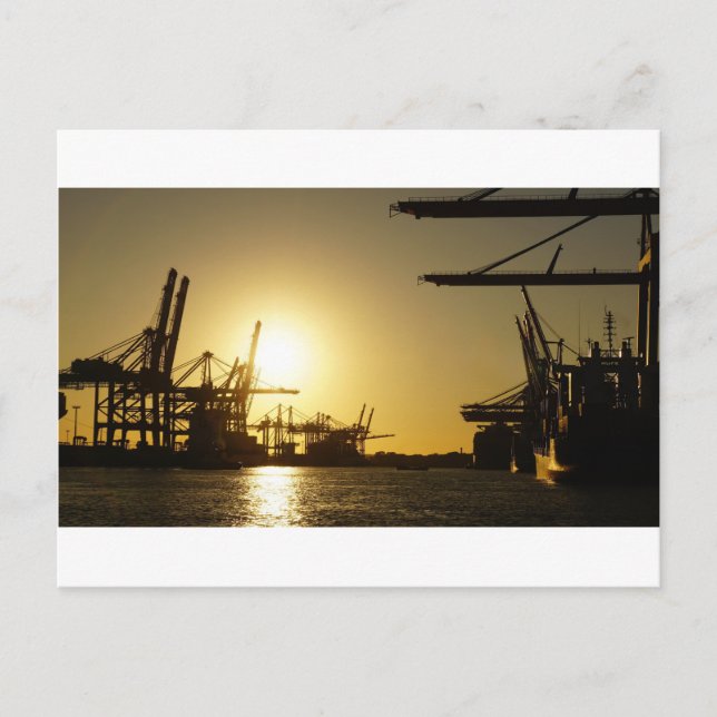 Carte Postale port de hambourg (Devant)