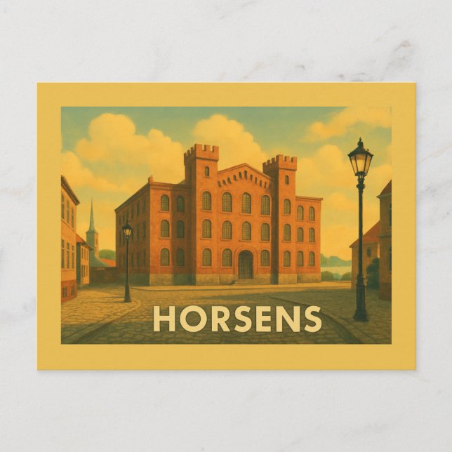 Carte Postale Port de Horsens Danemark (Devant)