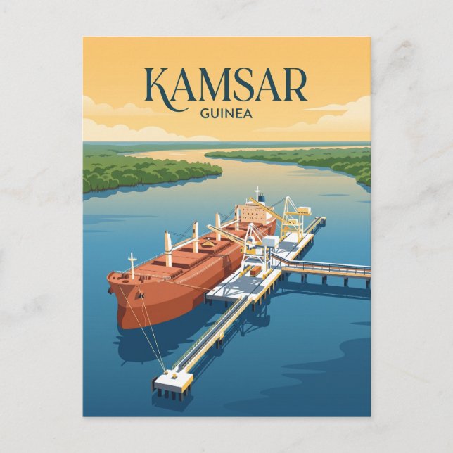 Carte Postale Port de Kamsar Guinée (Devant)