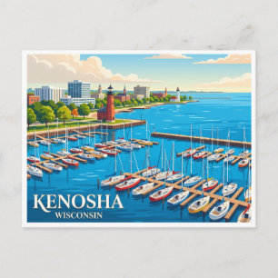 Carte Postale Port de Kenosha Wisconsin