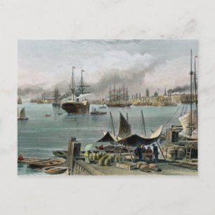 Carte Postale Port de la Nouvelle-Orléans, gravé par D.G. Thomps
