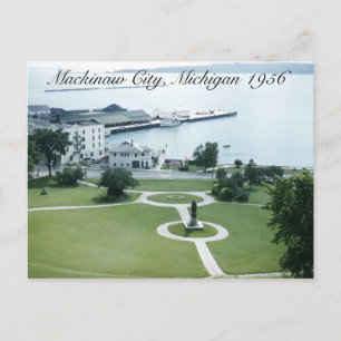 Carte Postale Port de l'île Mackinac 1956 Michigan