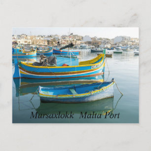 Carte postale Port de Malte Marsaxlokk