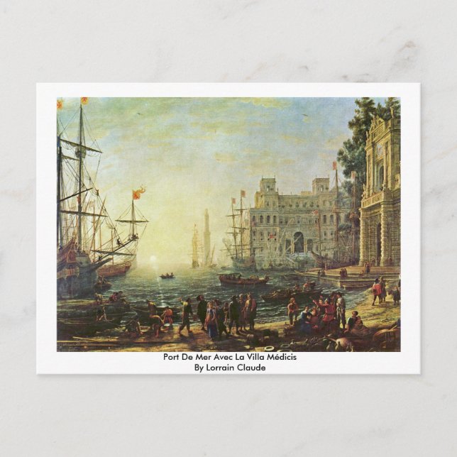 Carte Postale Port De Mer Avec La Villa Médicis (Devant)