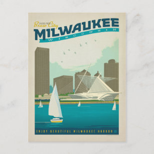 Carte Postale Port de Milwaukee, Wisconsin