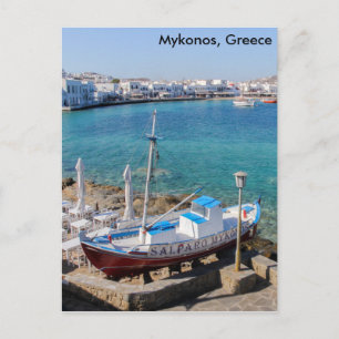 Carte Postale Port de Mykonos, Grèce