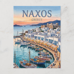 Carte Postale Port de Naxos Grèce