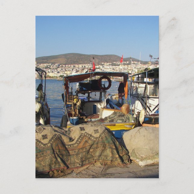 Carte Postale Port de pêche de Kusadasi (Devant)