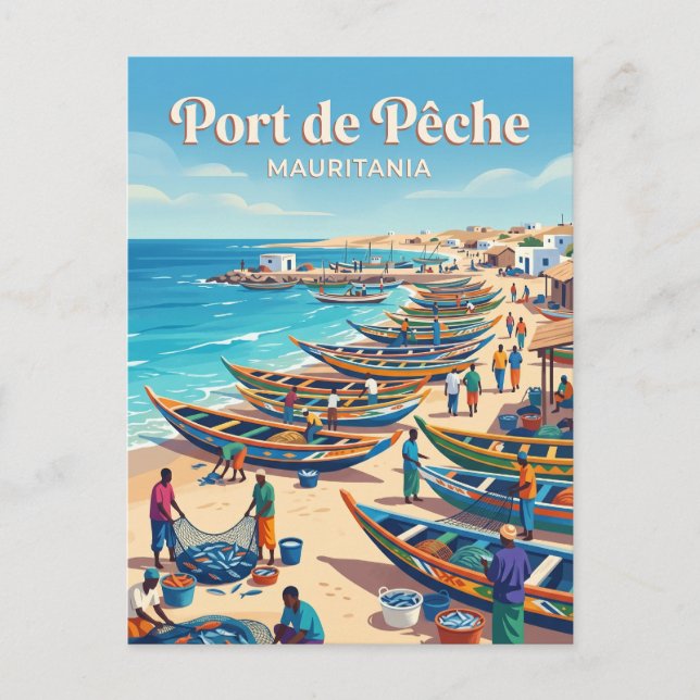 Carte Postale Port de Pêche Mauritanie (Devant)