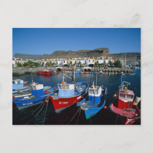 Carte Postale Port de pêche, Puerto de Mogan, Grande Canarie,