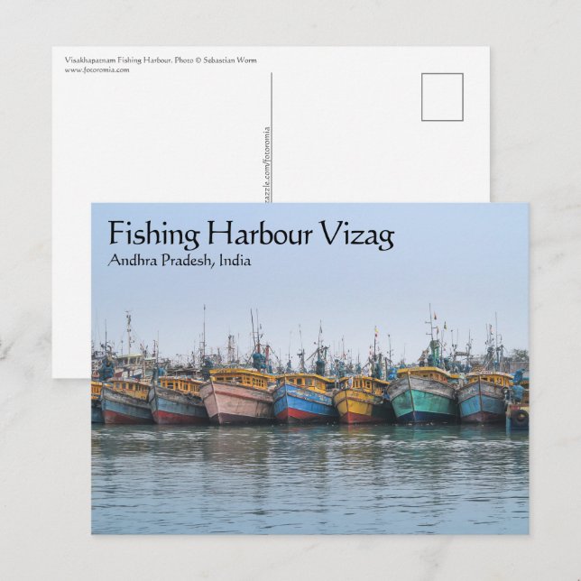 Carte Postale Port de pêche Vizag (Devant / Derrière)