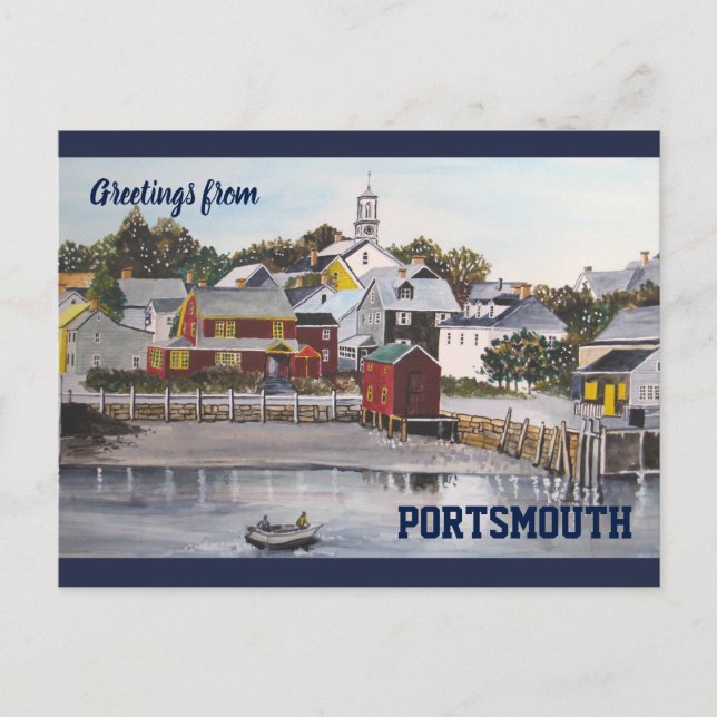 Carte Postale Port de Portsmouth, New Hampshire (Devant)