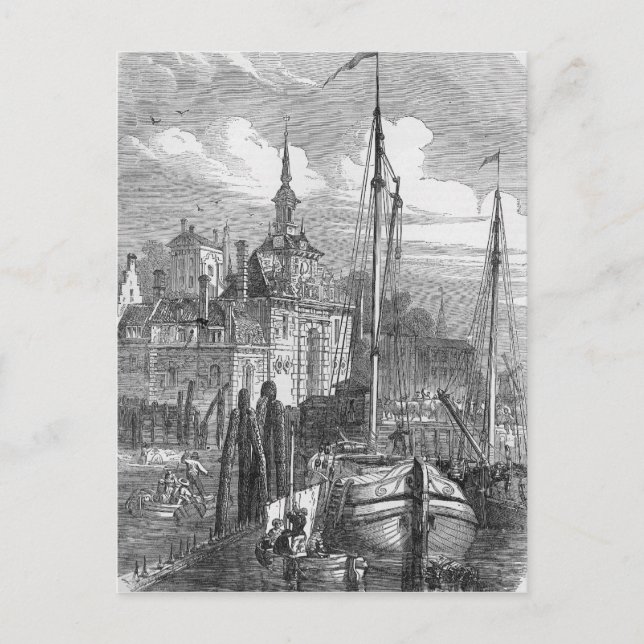 Carte Postale Port de Rotterdam, Hollande (Devant)