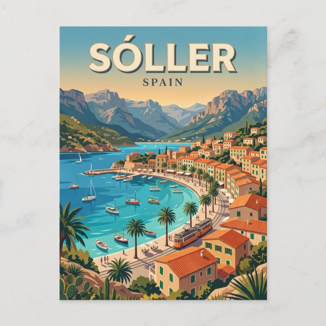 Carte Postale Port de Sóller Espagne (Devant)