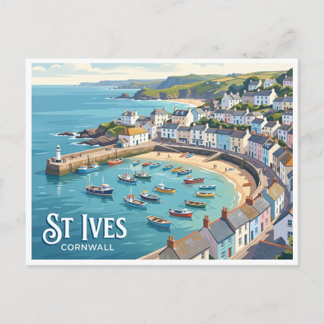 Carte Postale Port de St Ives Angleterre (Devant)