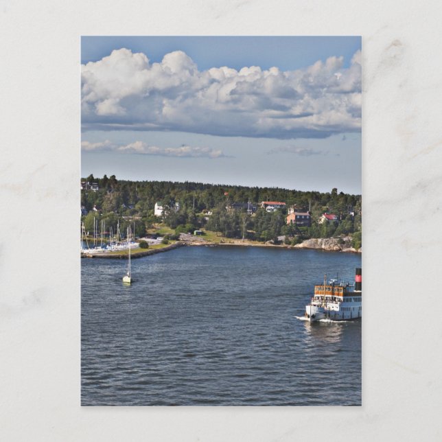 Carte Postale Port de Stockholm Suède (Devant)