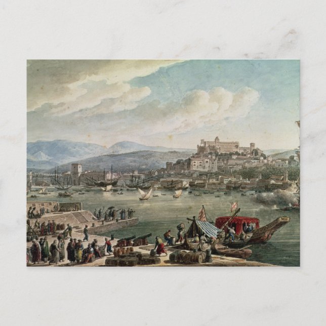 Carte Postale Port de Trieste, 1802 (Devant)