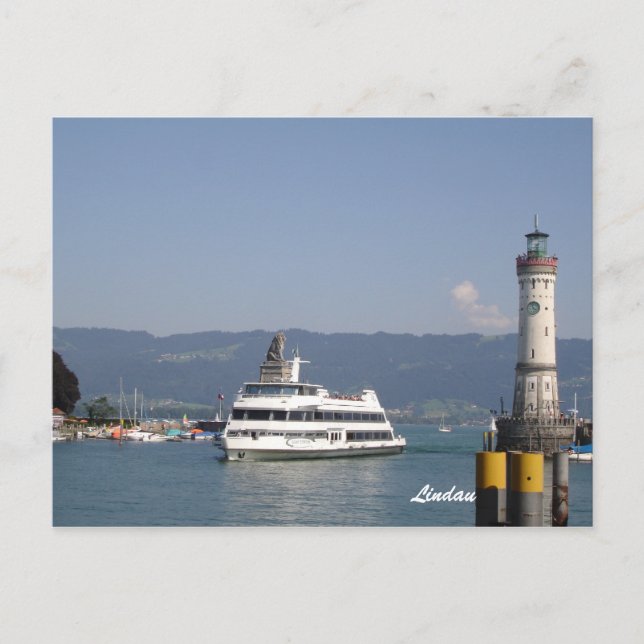 Carte Postale Port d'entrée de Lindau (Devant)