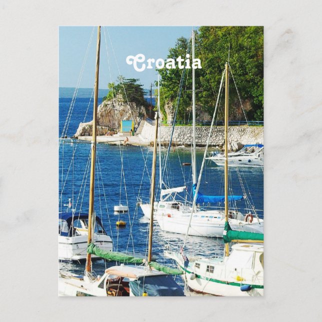 Carte Postale Port en Croatie (Devant)