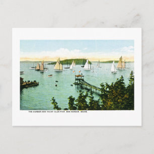 Carte Postale Port et Yacht Club, Bar Harbour, Maine