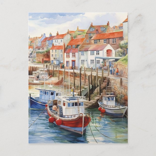 Carte Postale Port Le Jour Ensoleillé (Devant)