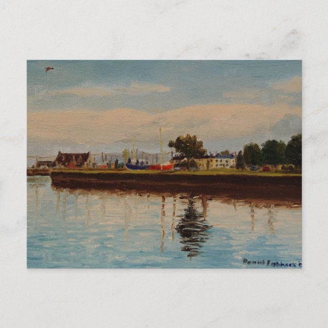 Carte Postale Port pittoresque à Galway City Irlande (Devant)