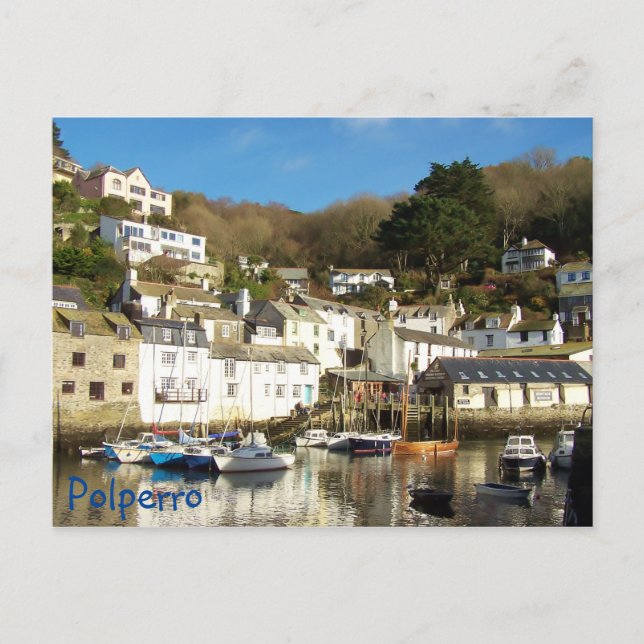 Carte Postale Port Polperro Cornwall Angleterre (Devant)