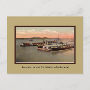 Carte Postale Port vintage d'Auckland, Rive-Nord