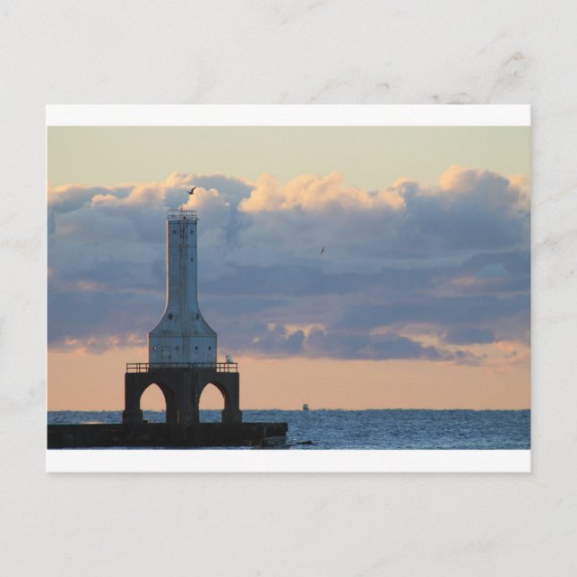 Carte Postale Port Washington, WiFi. Phare (Devant)