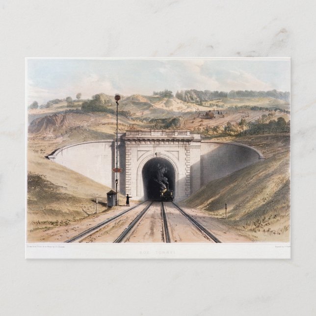 Carte Postale Portail de la boîte tunnel de Brunel près de Bath (Devant)