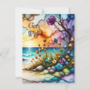 Carte Postale Portail Floral Mystérieux de l'Océan Plage Guériso