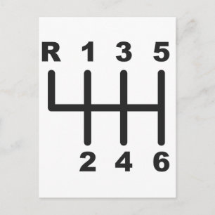 Carte Postale Porte à 6 vitesses