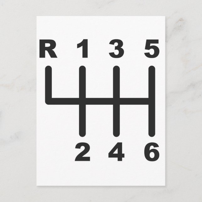 Carte Postale Porte à 6 vitesses (Devant)