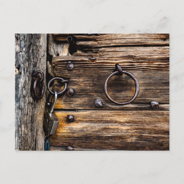 Carte Postale Porte avec serrure (Devant)