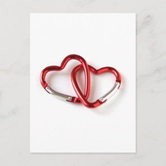 Carte Postale Porte - clé en forme de coeur. Amour