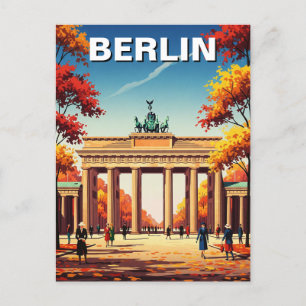 Carte Postale Porte de Berlin Brandebourg Allemagne Voyage