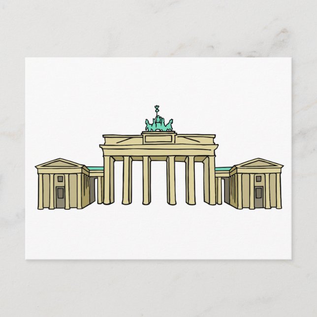 Carte Postale Porte de Brandebourg à Berlin (Devant)