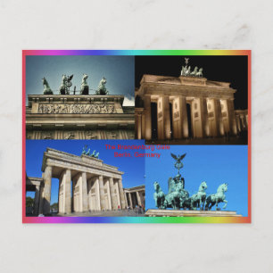 Carte Postale Porte de Brandebourg, Berlin, Allemagne Montage