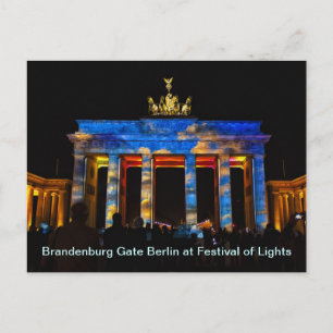 Carte Postale Porte de Brandebourg Berlin au Festival des Lumièr