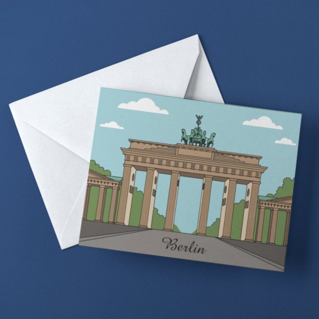 Carte Postale Porte de Brandebourg de Berlin – Monument Classiqu (Berlin Brandenburg Gate – Classic City Landmark Postcard)