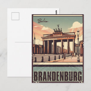 Carte Postale Porte de Brandebourg - porte de berlin, voyage de