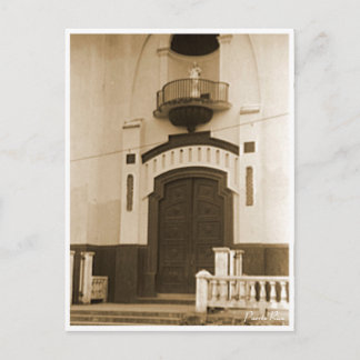 Carte Postale Porte de l'église de Barranquitas Porto Rico 1942 