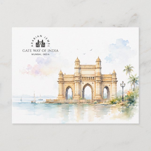 Carte Postale Porte de l'Inde | Monument Historique Emblématique (Devant)