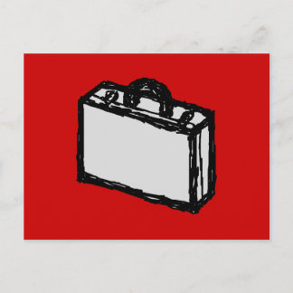 Carte Postale Porte-documents de bureau ou valise voyage. Dessin