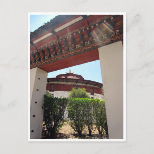 Carte Postale porte du musée du Bhoutan