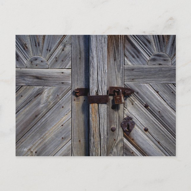 Carte Postale Porte en bois (Devant)