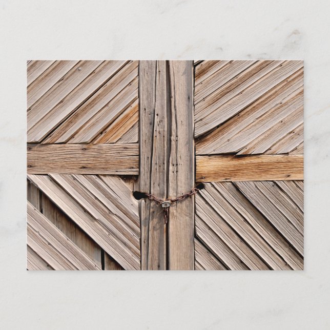 Carte Postale Porte en bois rustique (Devant)