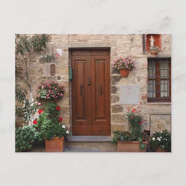 Carte Postale Porte en bois Toscane Italie personnalisée (Devant)